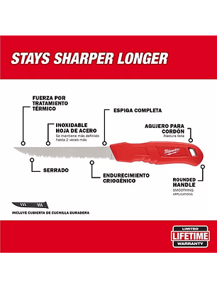 Cuchillo De Sierra Aislada Para Ductos Milwaukee 48-22-1922