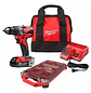 Taladro Percutor 18v Brushless Milwaukee 1 Bat + Packout Color Rojo - Miniatura 2