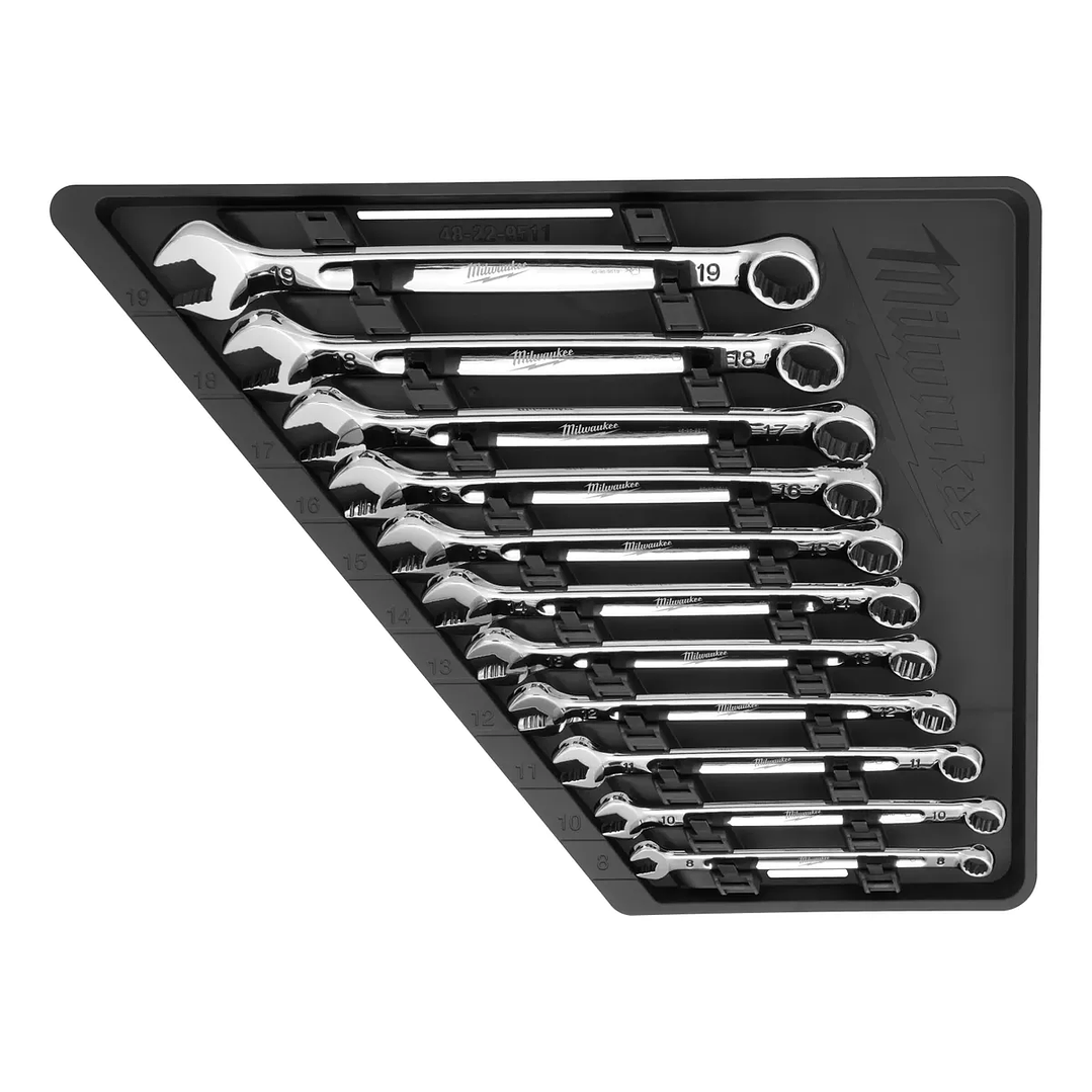 Juego De 11 Llaves Combinadas Metricas Milwaukee 48-22-9511 2