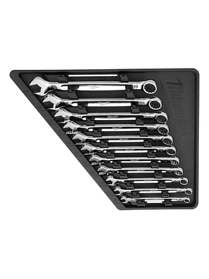 Juego De 11 Llaves Combinadas Metricas Milwaukee 48-22-9511