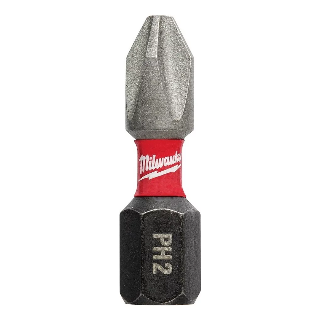 Set De 25 Puntas + Adaptador De Impacto Milwaukee Ph2 X 25mm 3