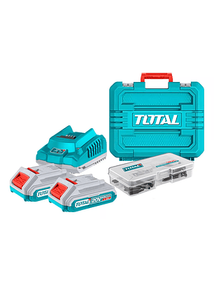 Taladro Atornillador 52nm + 2 Baterias 2ah Y Cargador Total