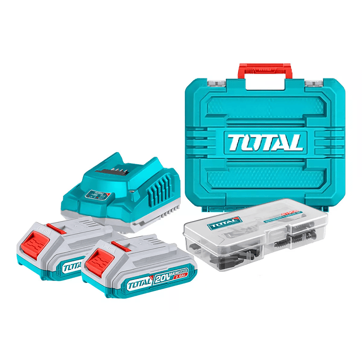 Taladro Atornillador 52nm + 2 Baterias 2ah Y Cargador Total 2