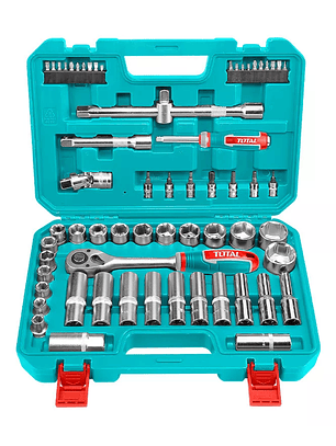 Set 62 Piezas De Llaves De Dados 1/2 Total Color Turquesa