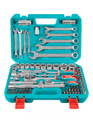 Set De Dados 1/4 - 1/2 82 Piezas Super Total Color Turquesa