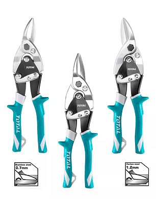 Set 3 Tijeras Hojalateras (izq-der-recto) Total 10