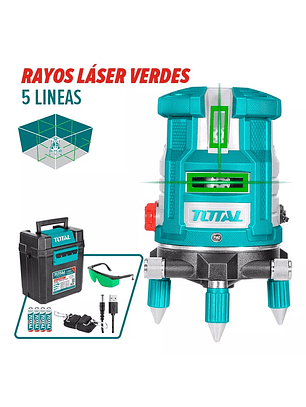 Nivel Láser Autonivelante Luz Verde 30m Total TLL305205