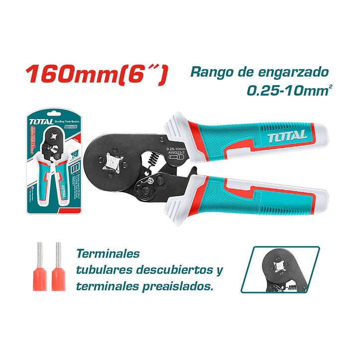 Pinza Crimpeadora Alicate Terminales Tubulares Thcpg2510 2