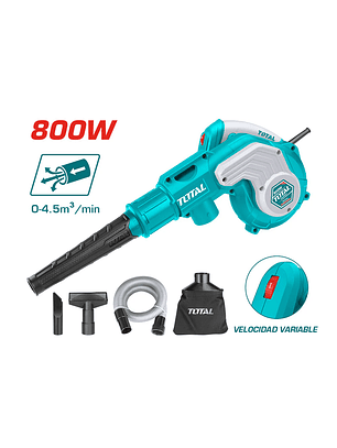 Soplador Aspirador Industrial 800W Total