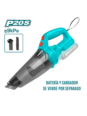 Aspiradora Inalámbrica 20v + 2 Accesorios TOTAL TVLI201261