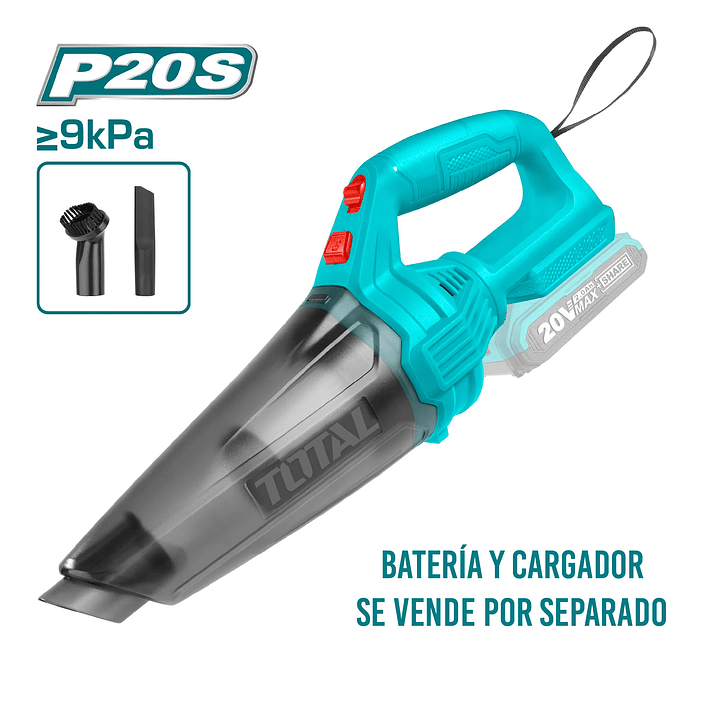 Aspiradora Inalámbrica 20v + 2 Accesorios TOTAL TVLI201261 2
