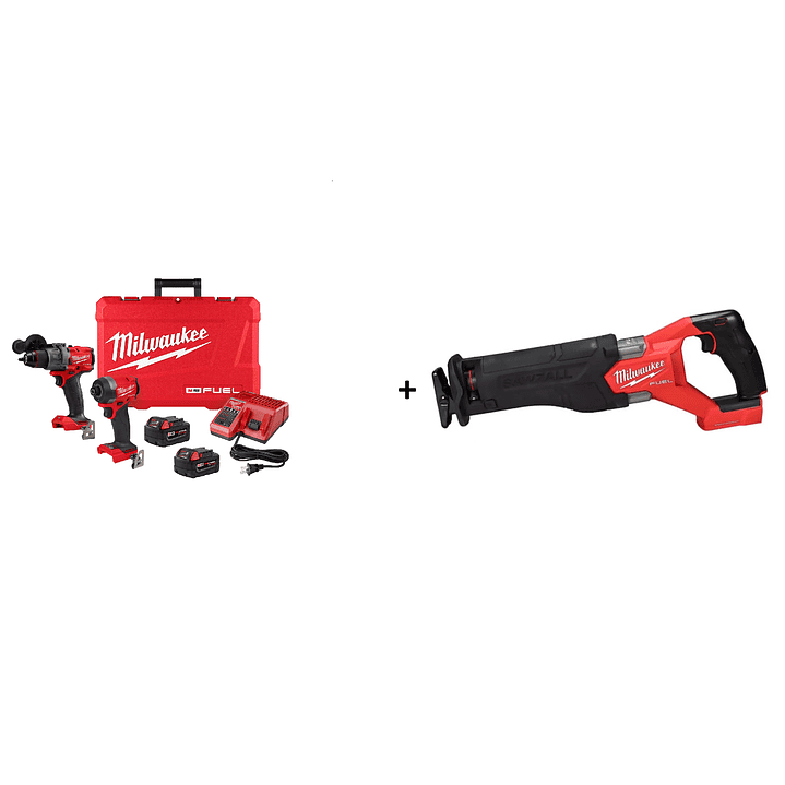 Kit Taladro/atornilla Impacto 4ta M18 Fuel 3697-22 Milwaukee Arma Tu Kit 1