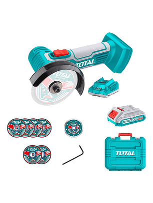 Mini Cortador Industrial + Bat 2ah + Carg + 7 Discos Total Color Pantone 322c Frecuencia 50 60hz