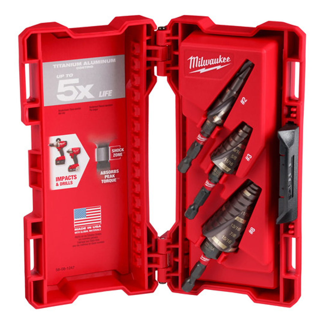 Kit Brocas Escalonadas Milwaukee 48-89-9256 Shockwave#2#3#8 1