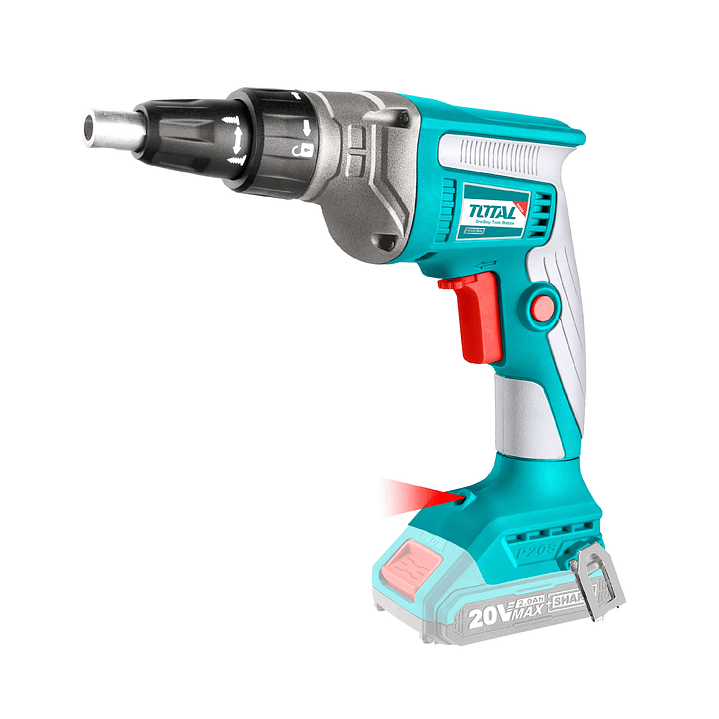 Atornillador Yesero Industrial Brushless 1/4” Hex 20v + Punta TOTAL 1