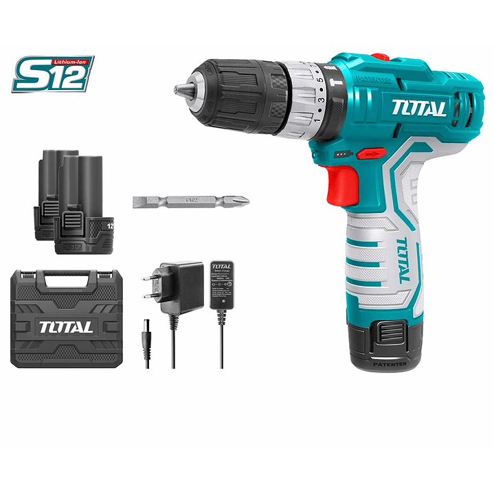 Taladro Percutor Inalámbrico 12V 10mm Total TIDLI1232 1