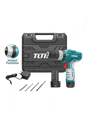 Taladro Percutor Inalámbrico 12V 10mm Total TIDLI1232