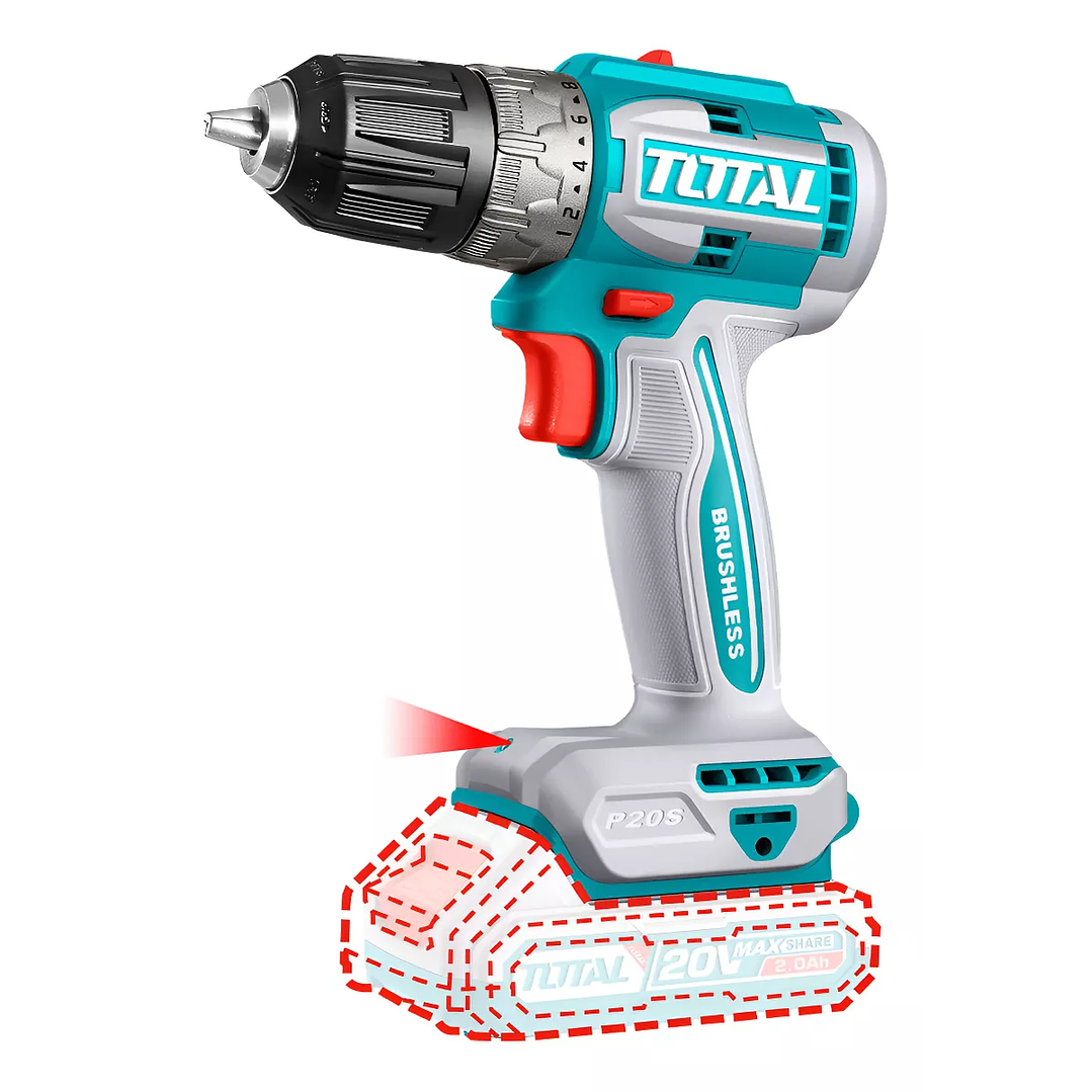 Taladro Inalámbrico BL Motor 20V 10mm 52Nm TDLI204531 1