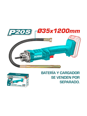 Vibrador De Hormigón 2300rpm Sonda 1200mm 20v Total