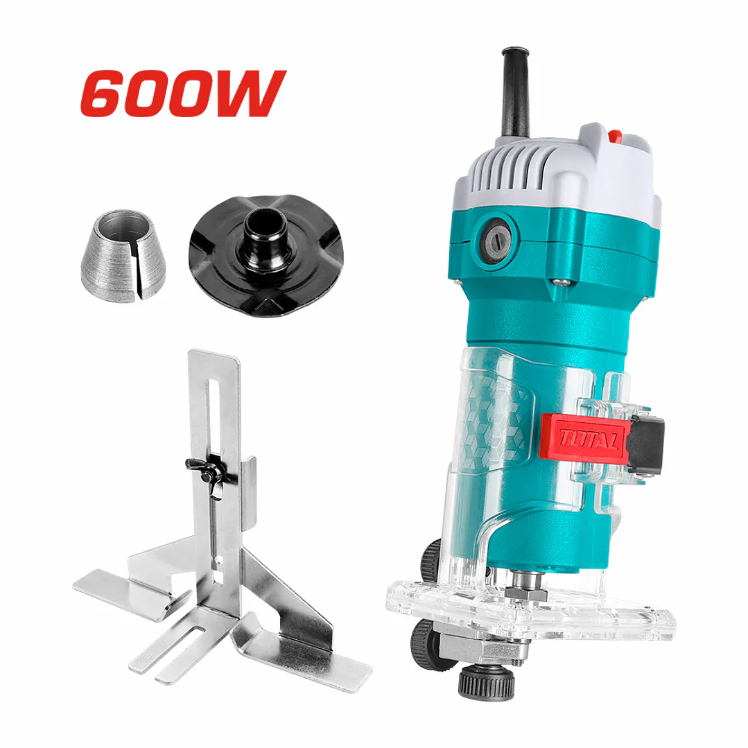 Fresadora Eléctrica 600W Medida de Trabajo 6mm + Accesorios 1