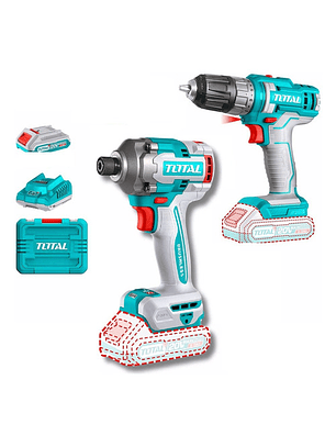 Atornillador De Impacto + Taladro 20v Total Color Azul Petróleo