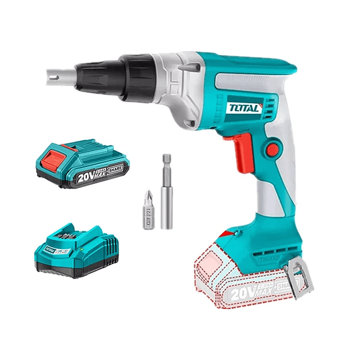 Atornillador Drywall Inalambrico 20v Bat + Cargador Total TDSLI204200 1