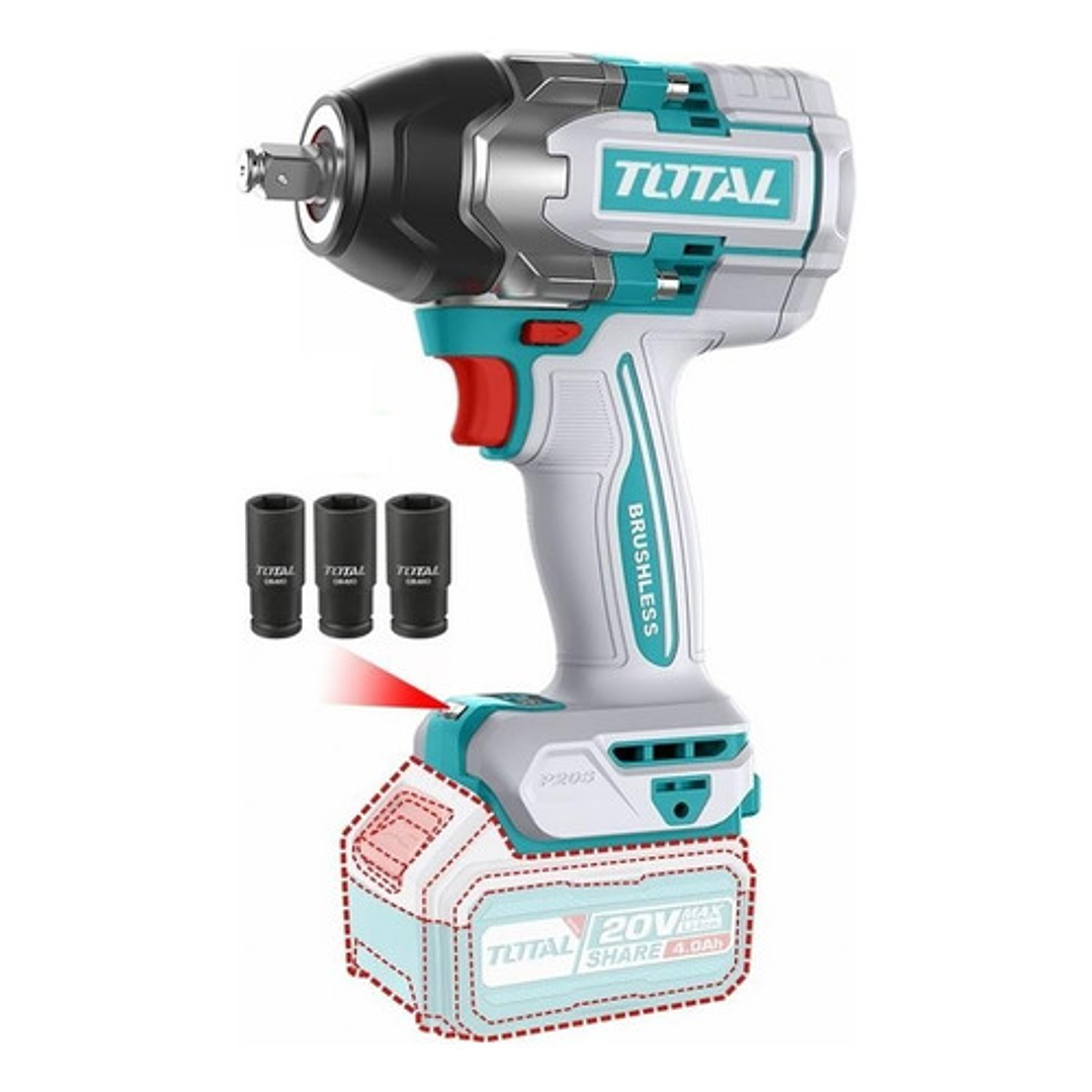 Llave De Impacto 20v 850nm Total / Tiwli20851 1