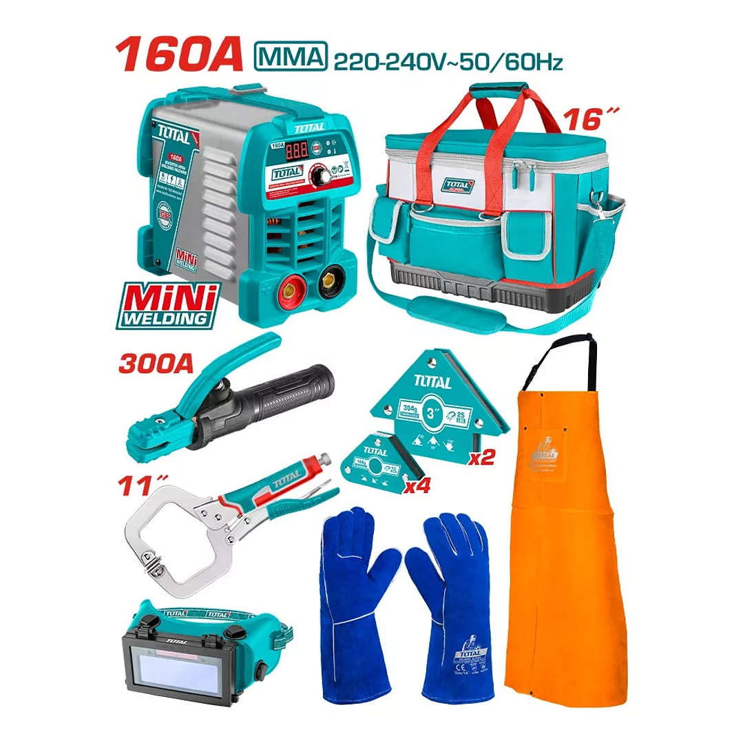 kit Total Soldadora Inverter 160a Tos23095 2