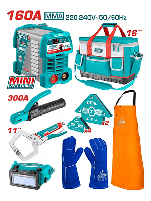 kit Total Soldadora Inverter 160a Tos23095