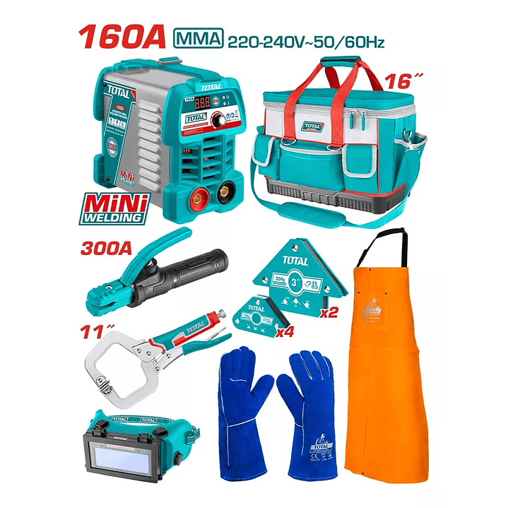 kit Total Soldadora Inverter 160a Tos23095 2