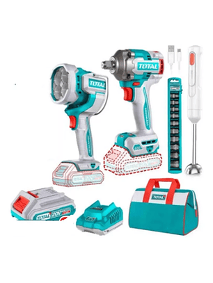 Kit Llave De Impacto + Lampara Inalambrica Tosli240961