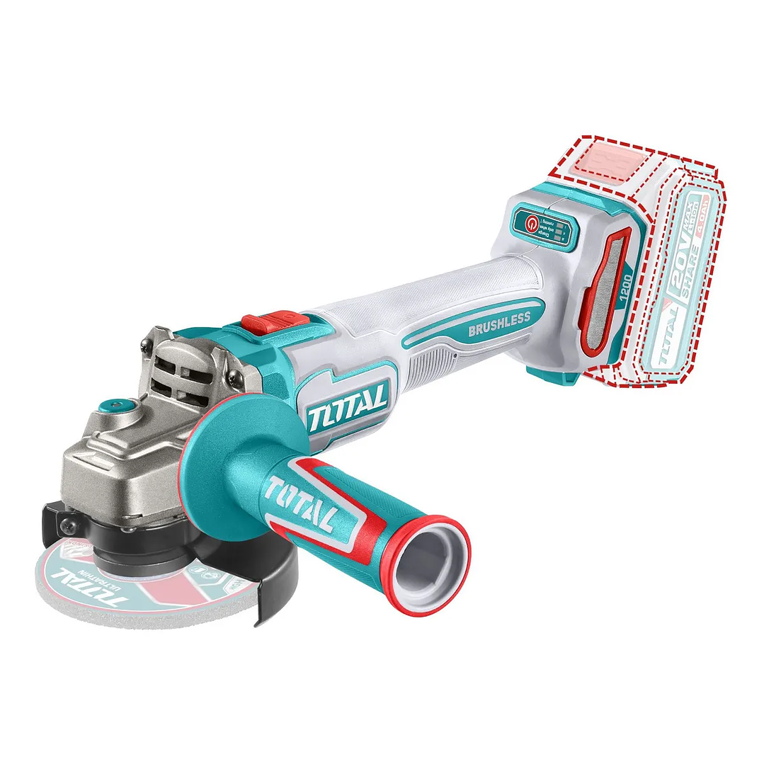 Amoladora Inalámbrica Total 20v Industrial - Motor Brushless  1