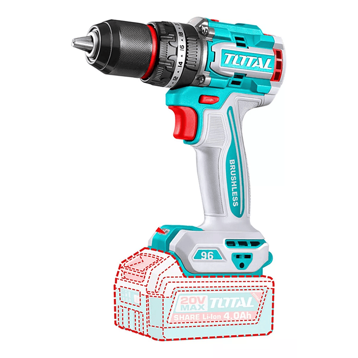 Taladro Atornillador Percutor 20v Total Tidli209681  1