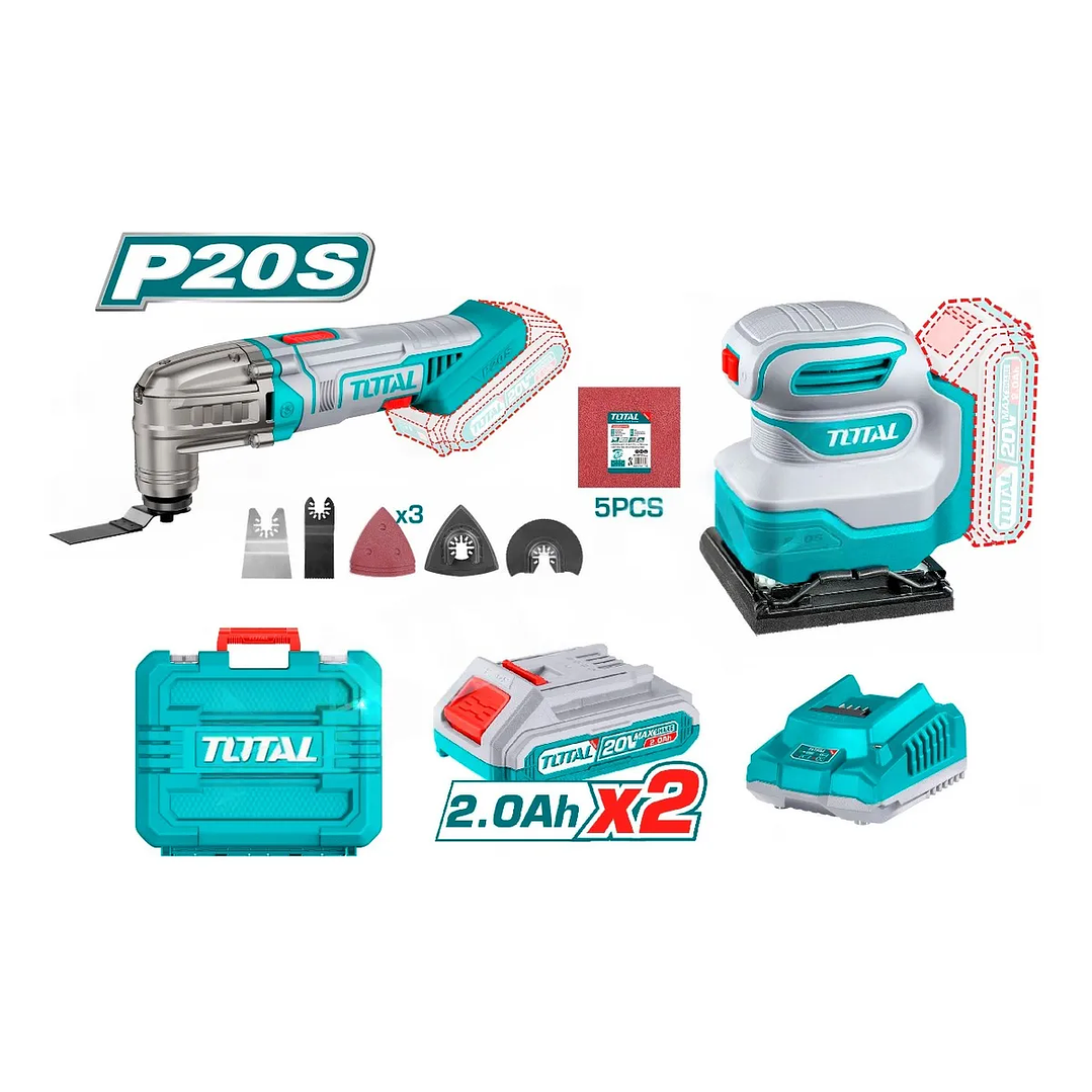 Set Lijadora/multifuncional Inal. 20v Total Tools Tckli20276 1