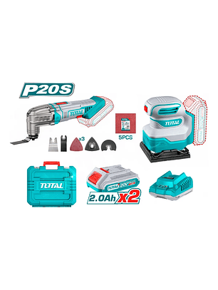 Set Lijadora/multifuncional Inal. 20v Total Tools Tckli20276