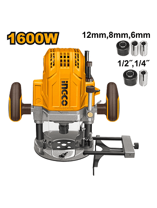 Fresadora Eléctrica Rebajadora Tupi 1600w 22000rpm Ingco
