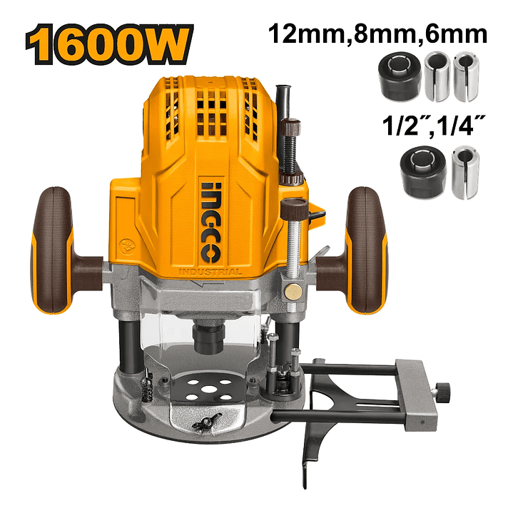 Fresadora Eléctrica Rebajadora Tupi 1600w 22000rpm Ingco 2