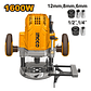 Fresadora Eléctrica Rebajadora Tupi 1600w 22000rpm Ingco - Miniatura 2