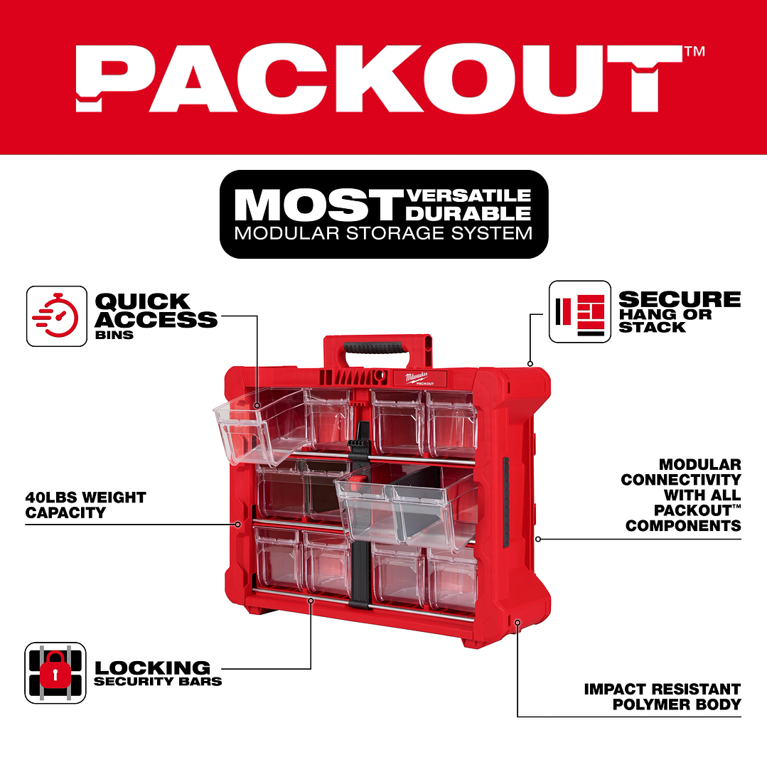 Organizador Inclinables Packout Milwaukee 48-22-84-33 3