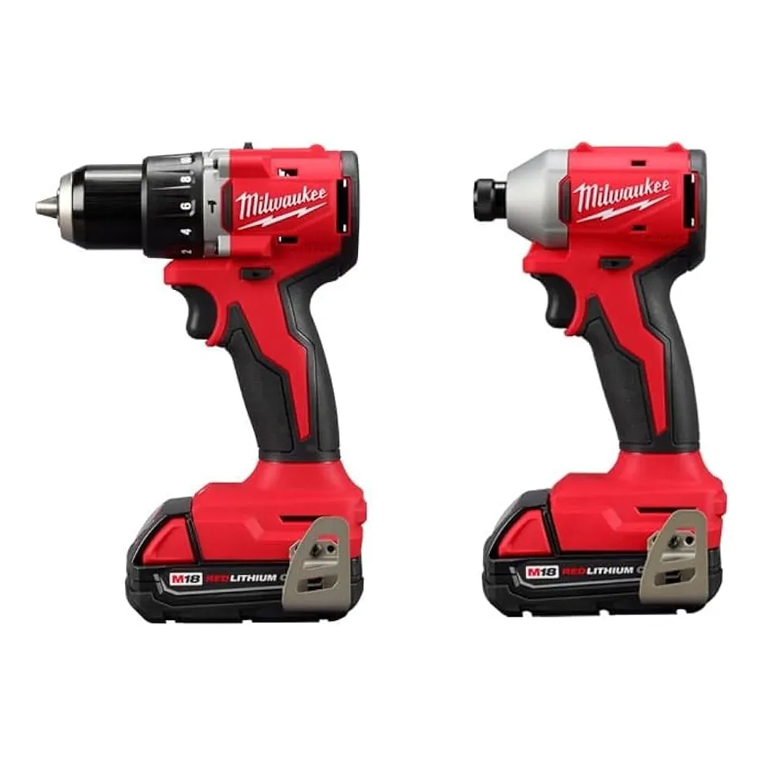 Kit taladro percutor y atornillador de impacto milwaukee 18v 3610-259 1