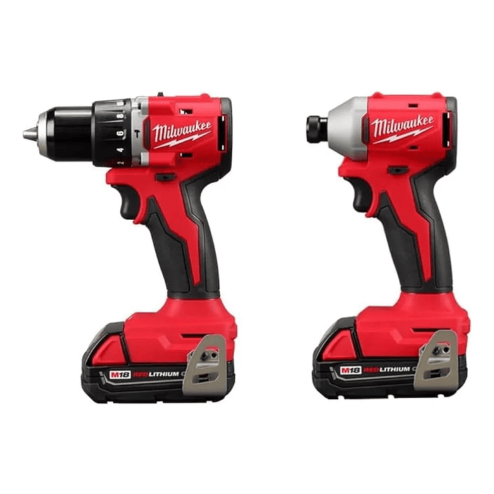 Kit taladro percutor y atornillador de impacto milwaukee 18v 3610-259 1