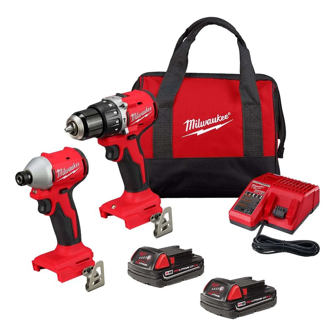 Kit taladro percutor y atornillador de impacto milwaukee 18v 3610-259 4