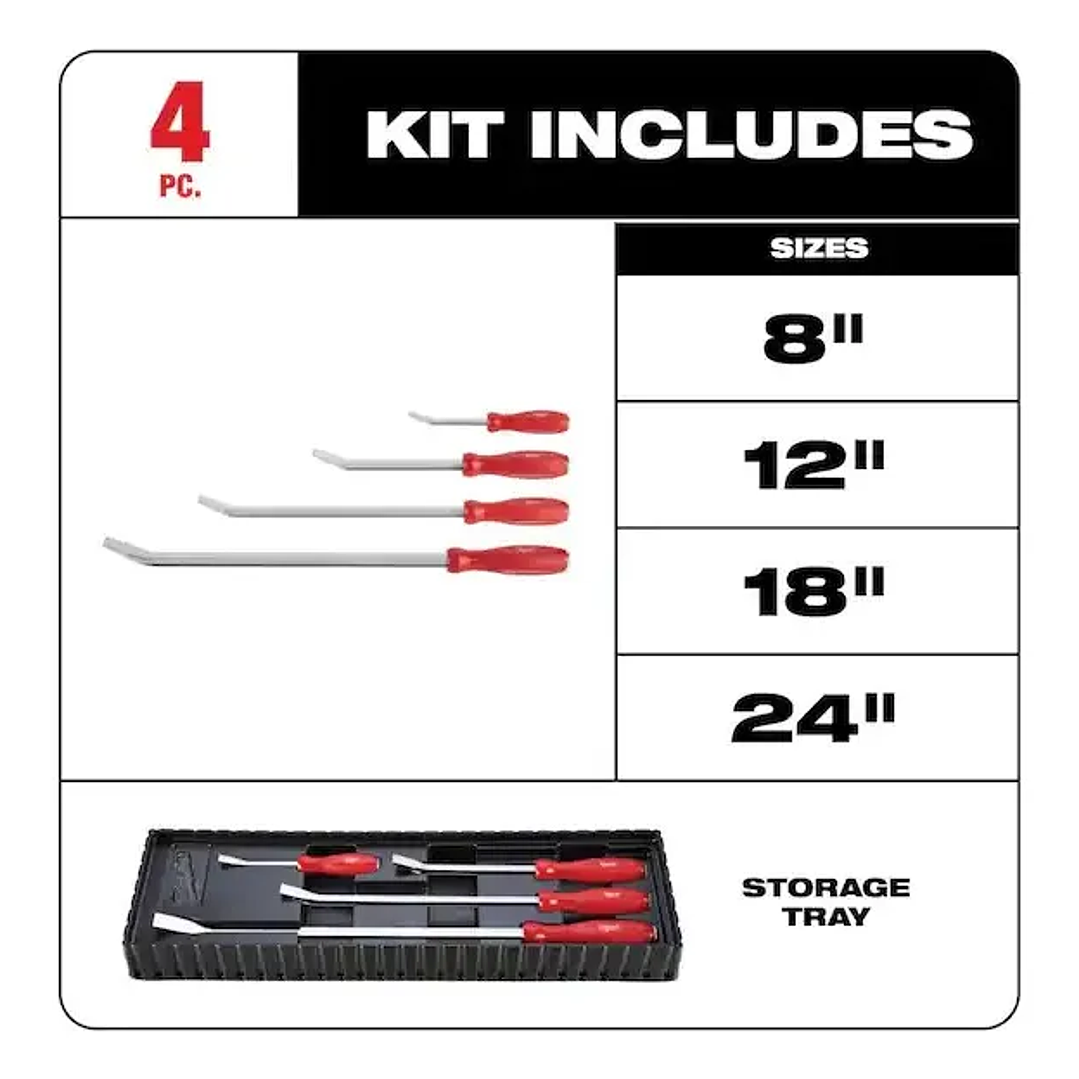 Juego de 4 barretas milwaukee 48-22-9214 3