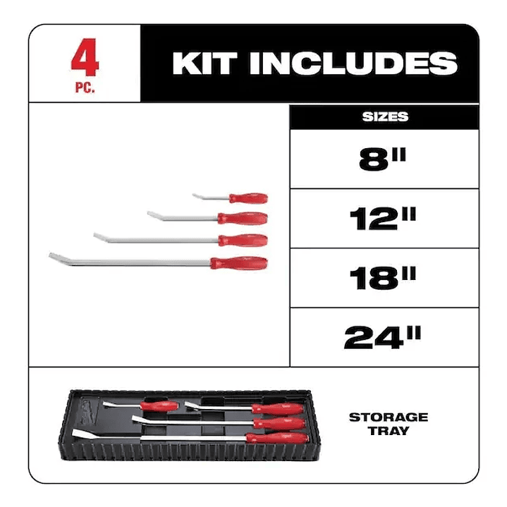 Juego de 4 barretas milwaukee 48-22-9214 3