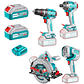 Taladro+ Atornillador+ Sierra Circular+ Lampara 20v Total TOSLI241297 - Miniatura 1