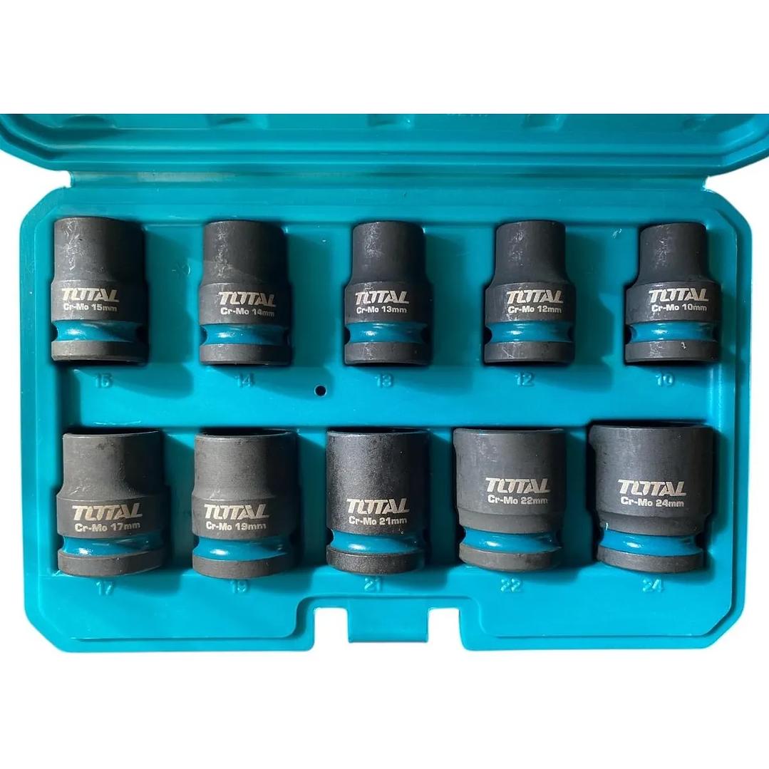 Set Dados Cortos P/llave Impacto ½ 10 Pzs Total Thistd12101 1