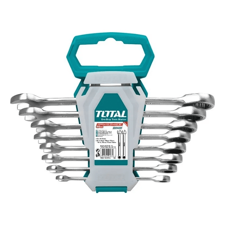 Set Juego Llaves Punta De Corona Con Chicharra 8 Pcs Total 1