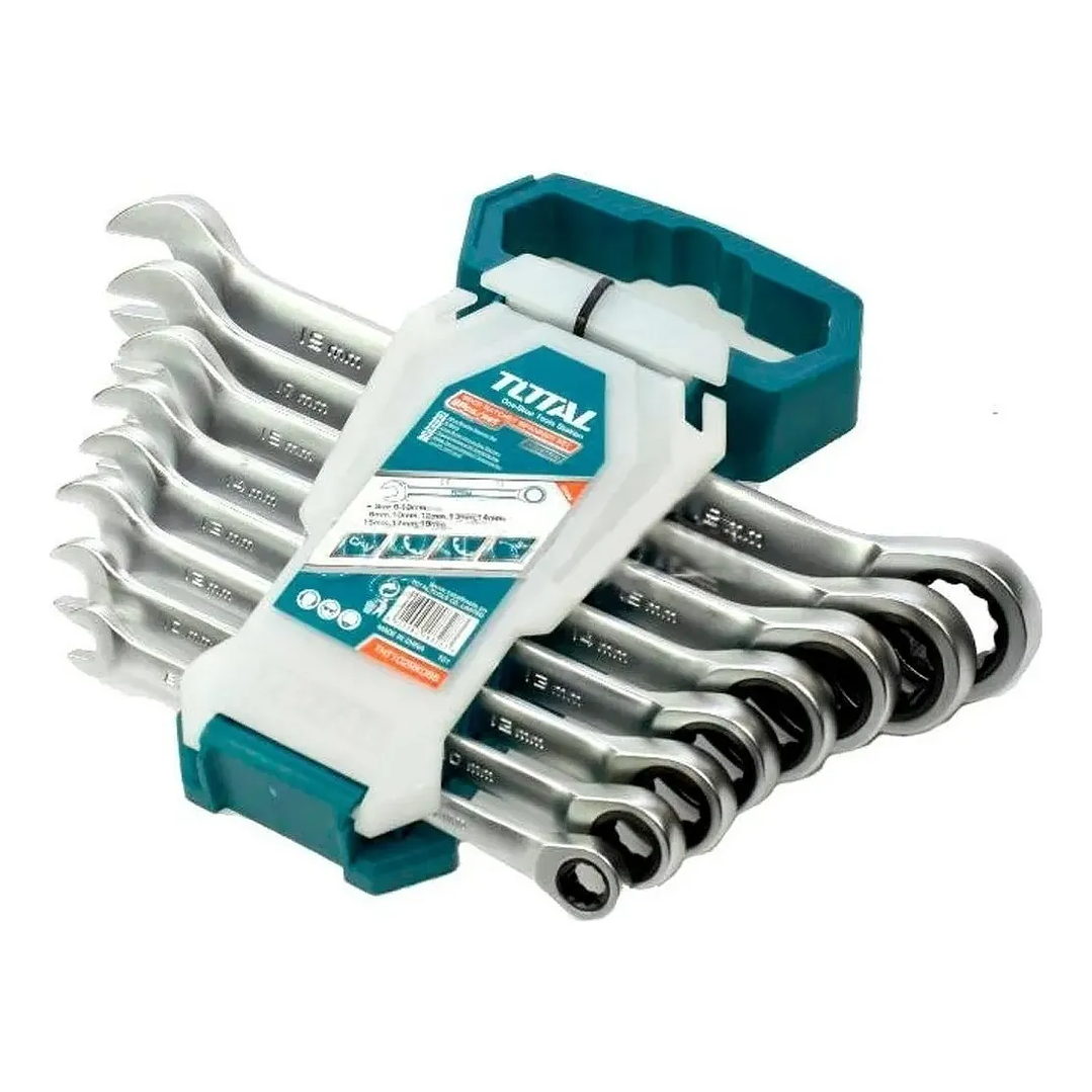 Set Juego Llaves Punta De Corona Con Chicharra 8 Pcs Total 2