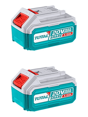 Pack 2 Baterías De Litio-ion 20v 4 Amperes Industrial Total