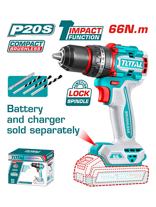 Taladro Percutor Inalambrico Total Tools Tidli206681